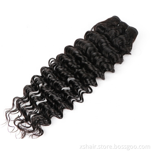 Unprocessed Human Hair Bundles Raw Virgin Cuticle Aligned Deep Curly Human Hair Weave Indian Hair Bundles
